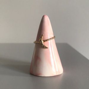 Vermeil Melanie Auld crescent moon ring